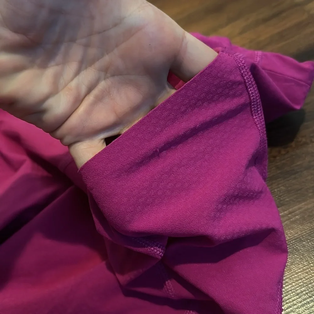 Athleta Dobby Action Crop Electric Fuchsia Pink Mesh Capri Cropped Legging Small - Picture 4 of 14